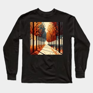 Pathway to Autumn: A Seasonal Journey Long Sleeve T-Shirt